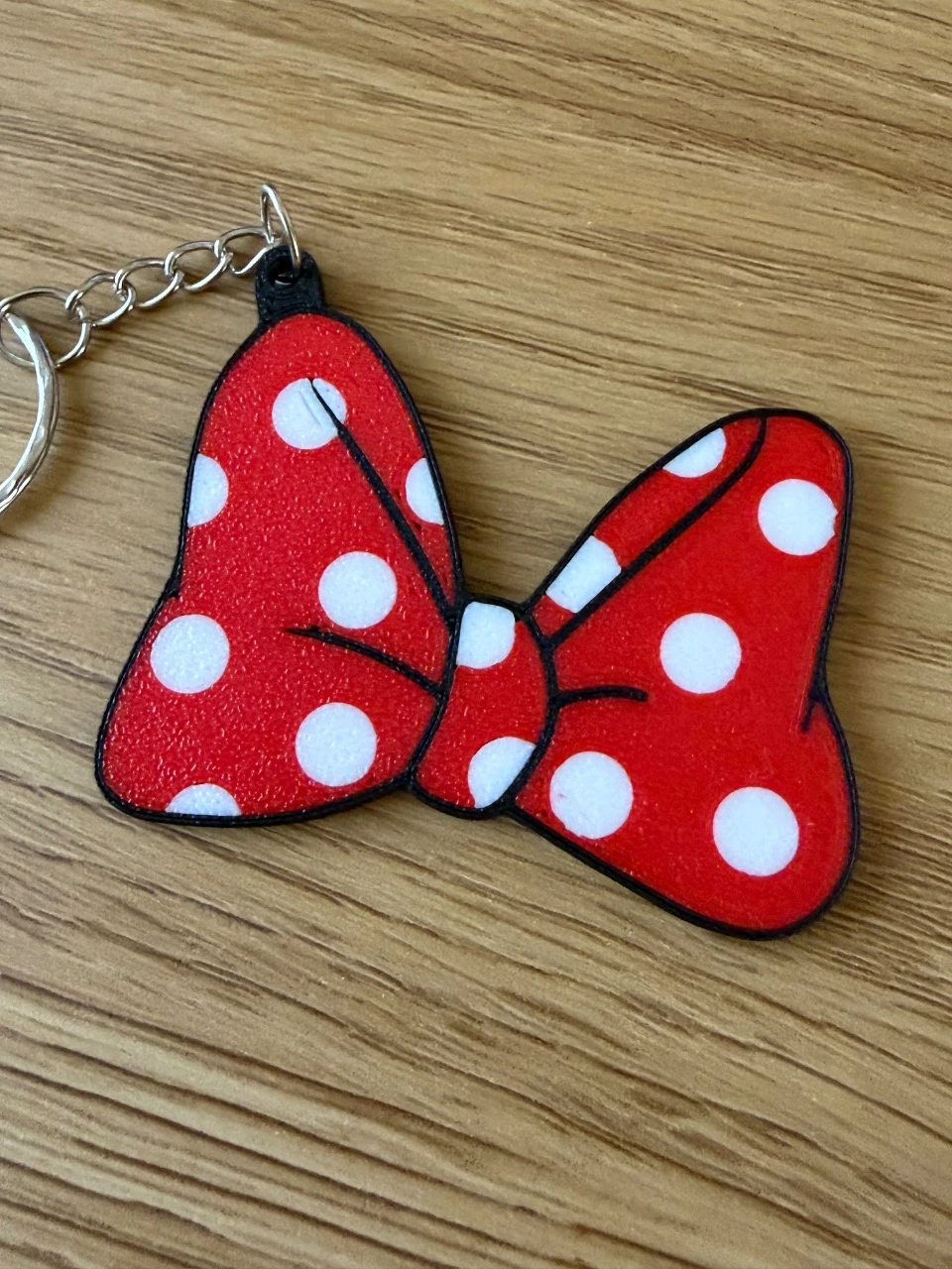 Keychain Minnie Mouse dots bow – photo 2